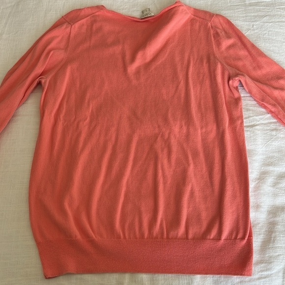 J.Crew Coral V-neck‎ Sweather - Picture 3 of 3